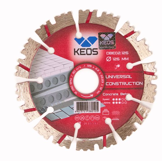 Алмазный диск Keos Econom (бетон) Ø125 мм DBE02.125
