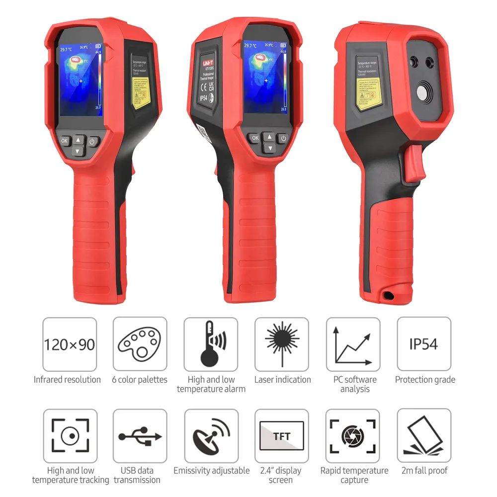 Инфракрасный термометр UNI-T UTi120S со светодиодной подсветкой
