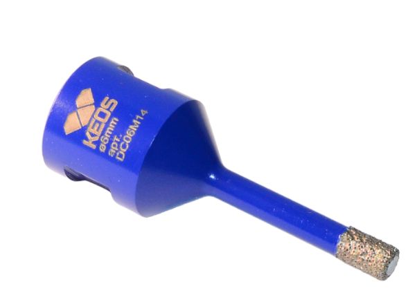 Алмазная коронка KEOS PRO 6 мм M14 с воском DC06M14