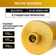 Алмазная коронка Golden Dragon Ø172 мм 172/400.11/4.GD