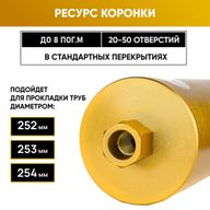 Алмазная коронка Golden Dragon Ø254 мм 254/400.11/4.GD