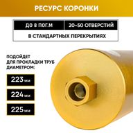 Алмазная коронка Golden Dragon Ø225 мм 225/400.11/4.GD